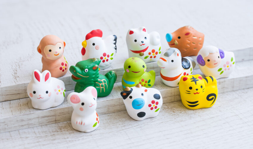 干支　十二支　かわいい　年賀状　日本のお正月